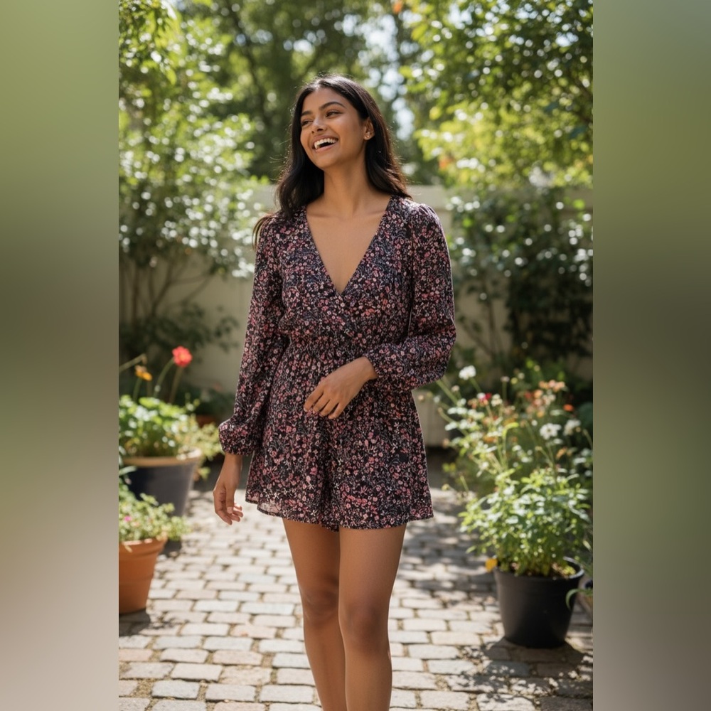 Aqua Romper, Multi, XS, NWT